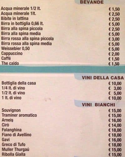 Menu di Il Gabbiano 