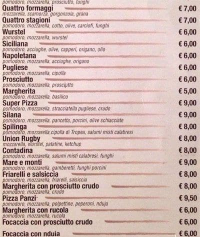 Menu di Il Gabbiano 