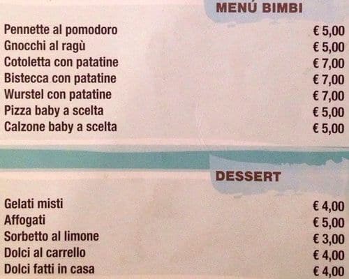 Menu di Il Gabbiano 