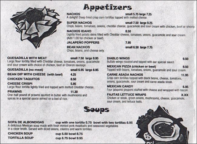 Tres Hermanos Menu, Menu for Tres Hermanos, Marysville, Marysville ...