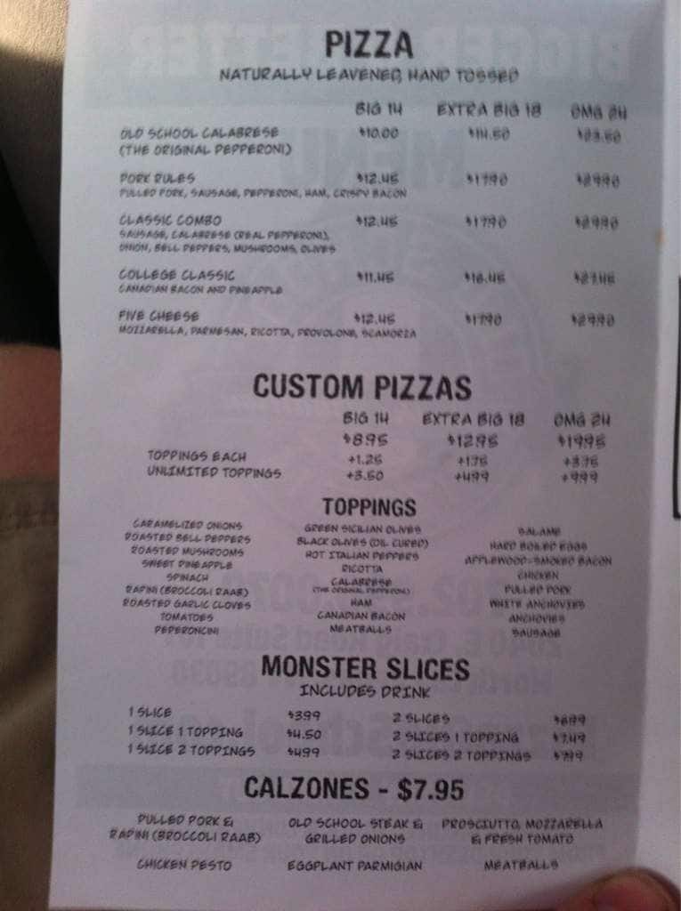 Old School Pizzeria Menu, Menu for Old School Pizzeria, North Las Vegas