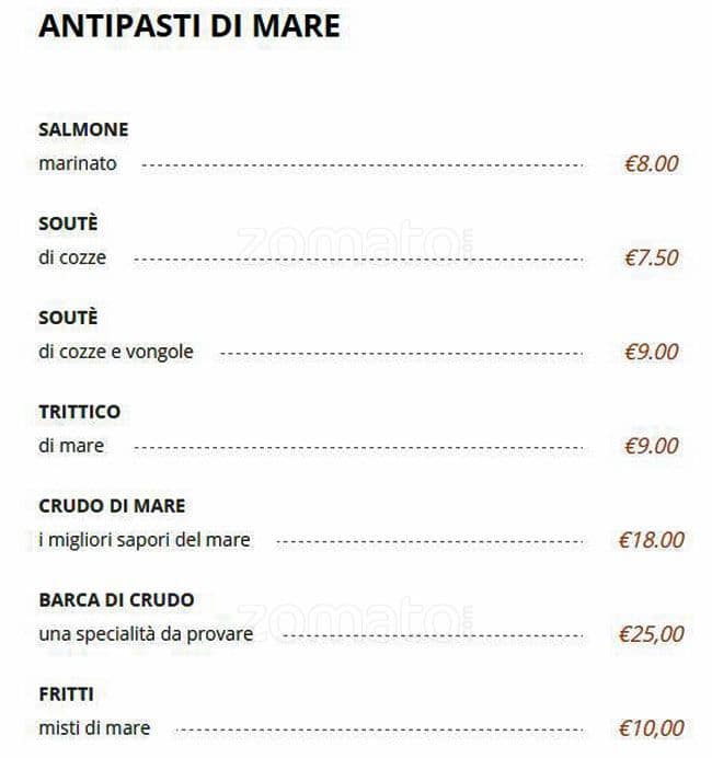 Menu di Ristorante La Lupa 