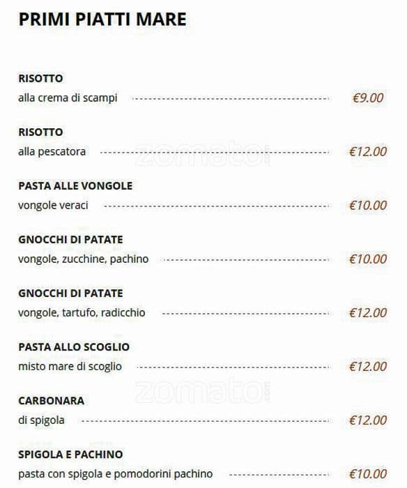 Menu di Ristorante La Lupa 