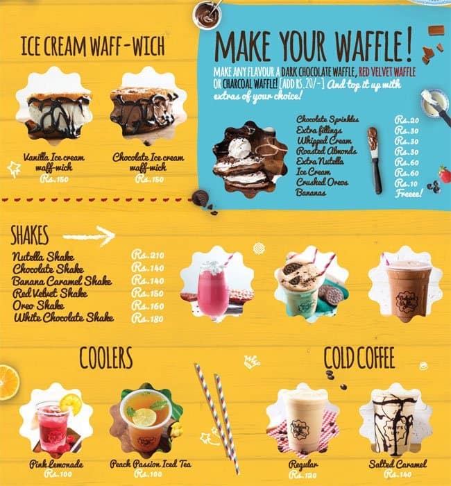 The Belgian Waffle Co. Menu, Menu for The Belgian Waffle Co., Naupada