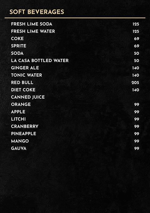 La Casa Brewery + Kitchen menu