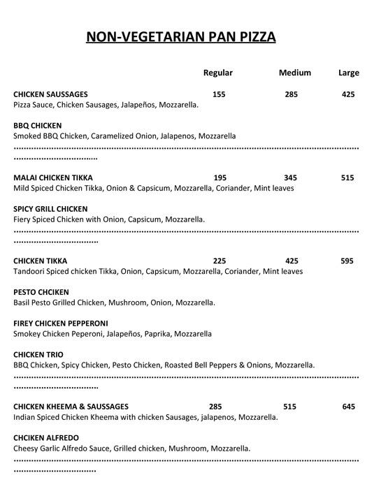 Circle Of Crust menu