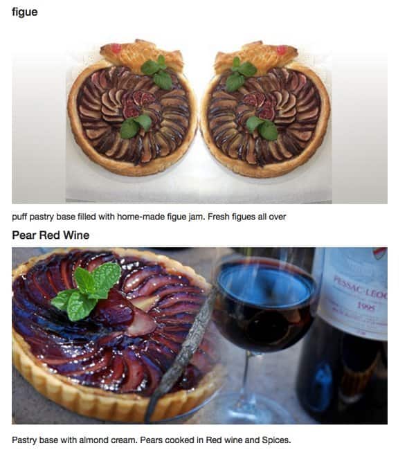 Carta de Mulots Patisserie