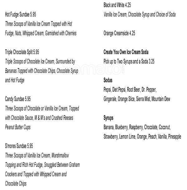 Menu at Amphora Restaurant, Vienna