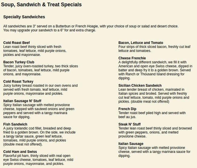 Butterburrs Menu, Menu for Butterburrs, Pocatello, Pocatello