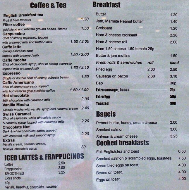 Chapters Deli Menu, Menu for Chapters Deli, City of London, London