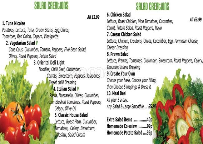 Deli Fresh menu