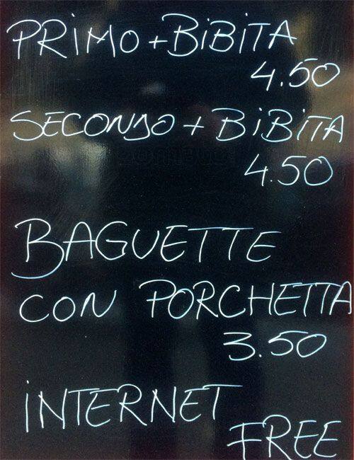 Menu di Antica Pizzeria De Roma 