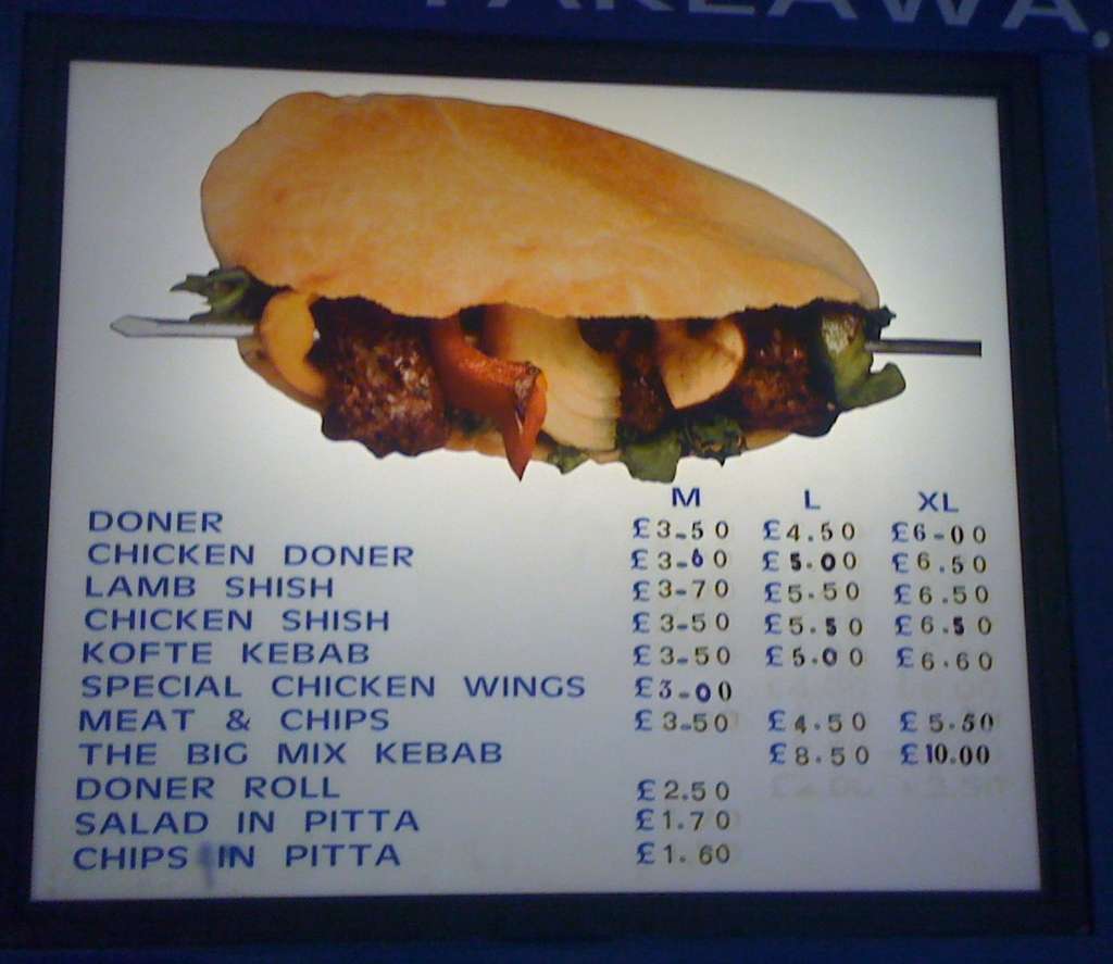 The Codfather menu