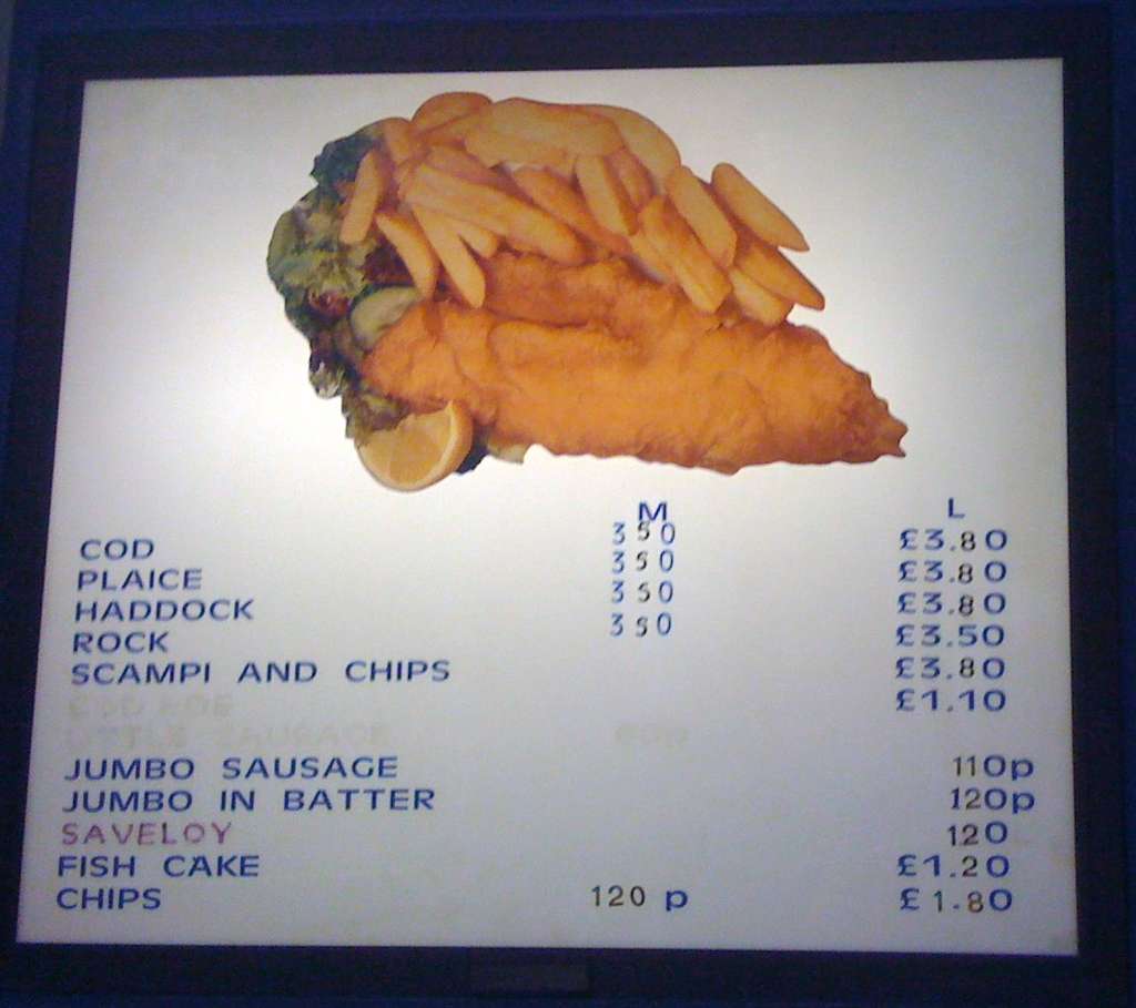 The Codfather menu