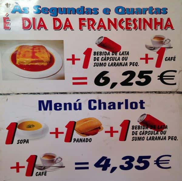Café Snack-Bar Charlot меню