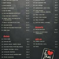 Absolute Thai Street Food Menu