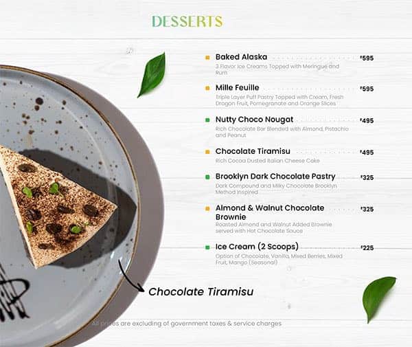 Aura Cafe & Infusion Bar menu