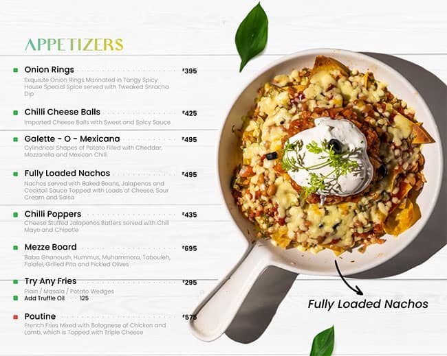 Aura Cafe & Infusion Bar menu