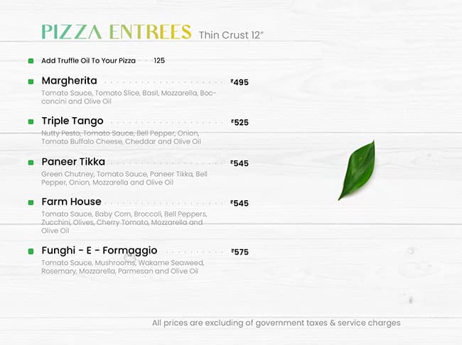 Aura Cafe & Infusion Bar menu