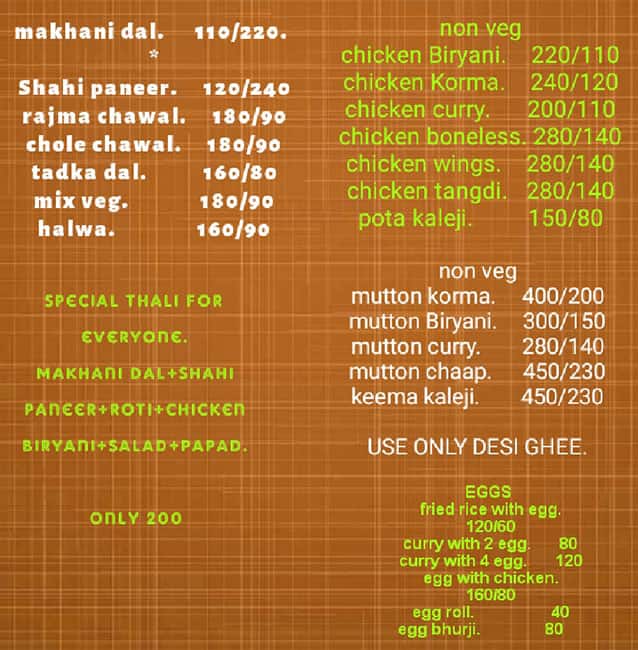 Menu of Mom's Kitchen, Sector 37, Gurgaon