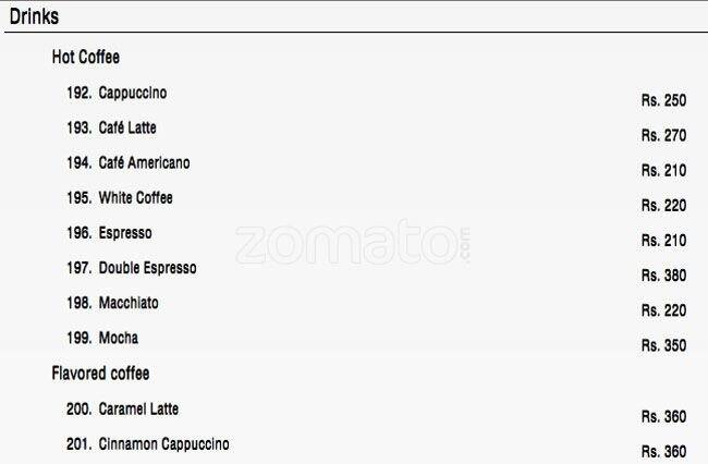 Urban Kitchen menu