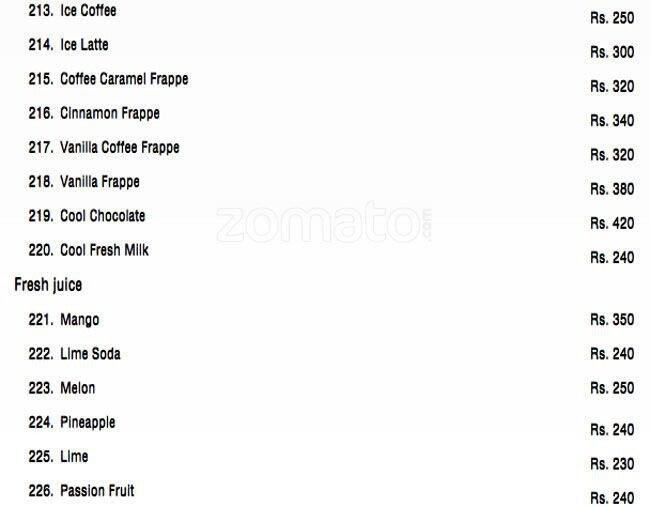 Urban Kitchen menu