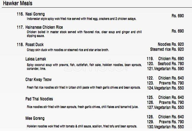 Urban Kitchen menu