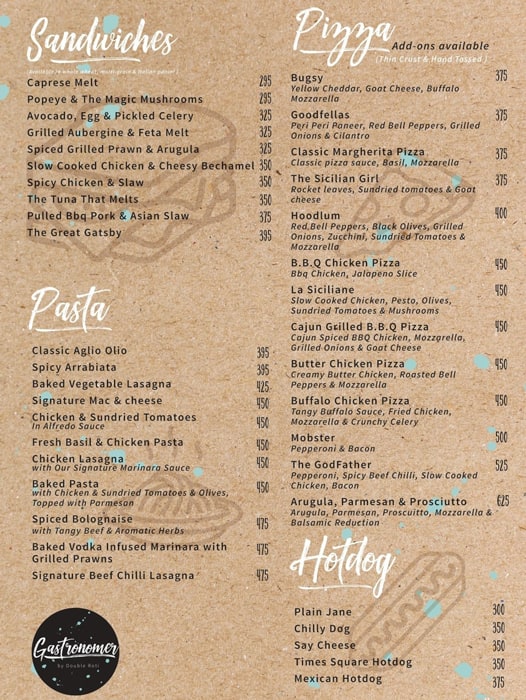 Double Roti menu