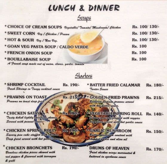 Coconut Grove Menu, Menu for Coconut Grove, Betalbatim, Goa Zomato