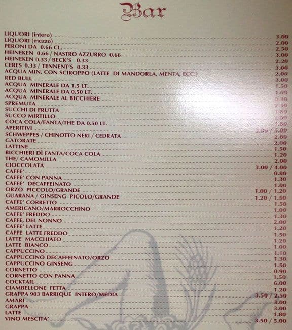 Menu di La Gelateria Siciliana 