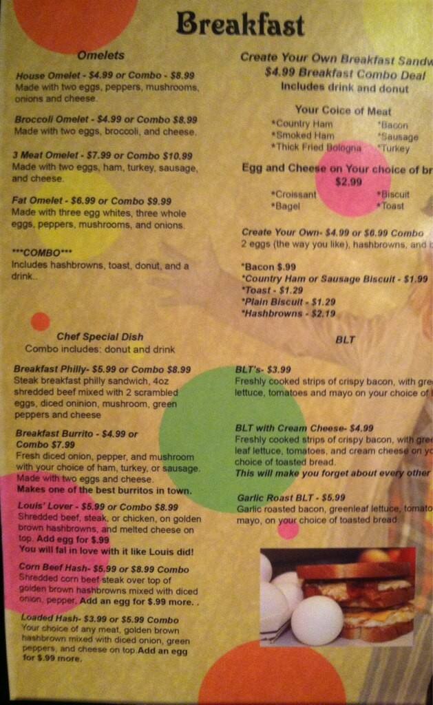 All American Cafe Menu, Menu for All American Cafe, Murfreesboro