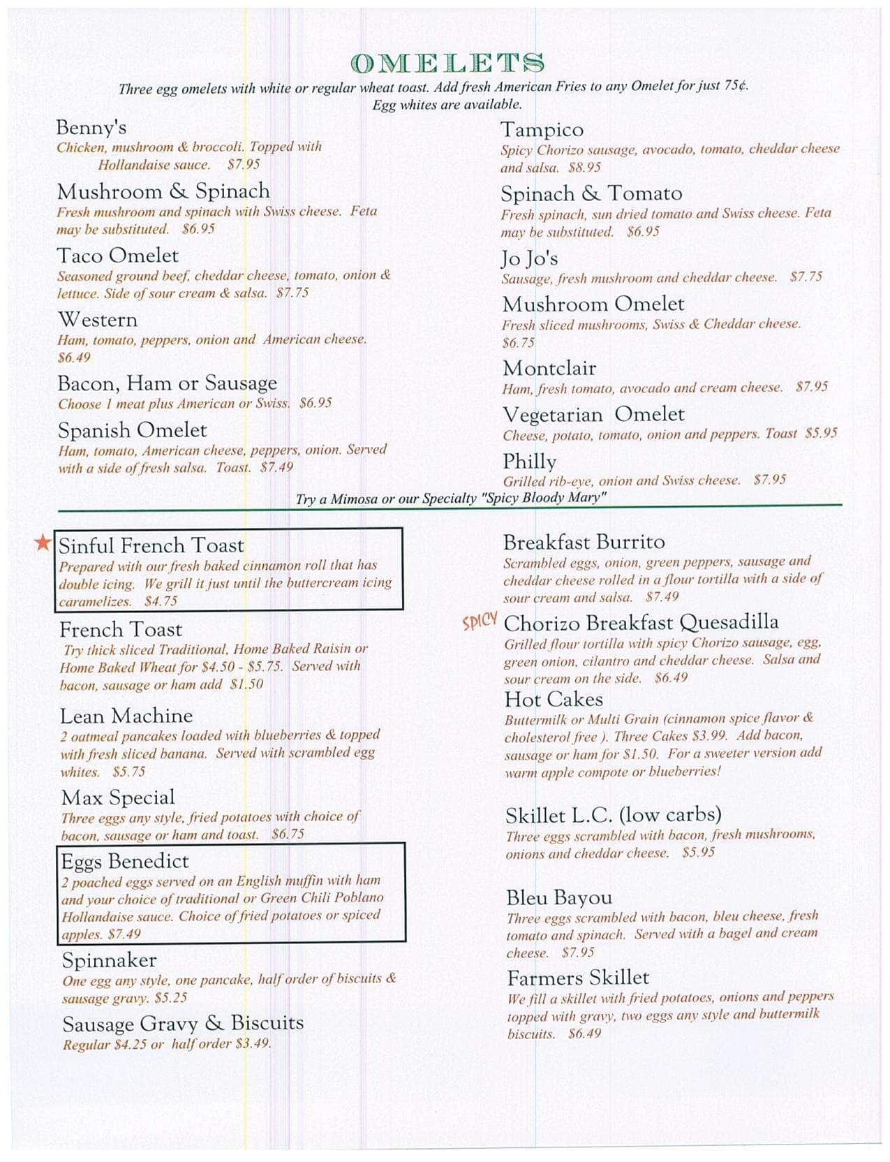 Cafe Max Menu, Menu untuk Cafe Max, Culver, Culver Urbanspoon/Zomato