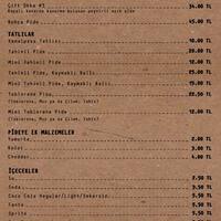 Mudavim Pide Salonu Menu Mudavim Pide Salonu Bayrakli Izmir Icin Menu