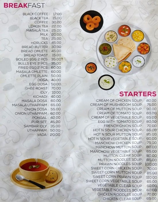 Menu Of Muscat Bakery, Thirumudivakkam, Chennai