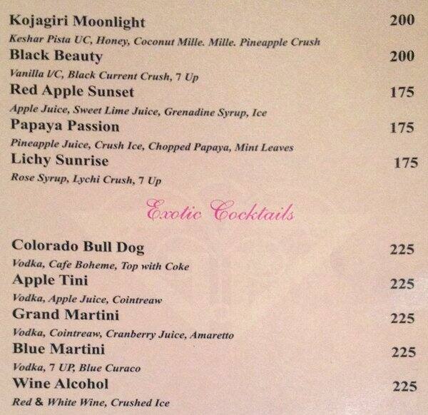 Gandharva Residency - Hotel - Banquets - Restaurant & Bar menu