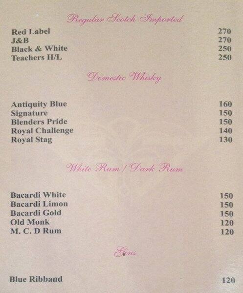 Gandharva Residency - Hotel - Banquets - Restaurant & Bar menu