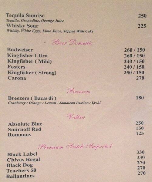 Gandharva Residency - Hotel - Banquets - Restaurant & Bar menu