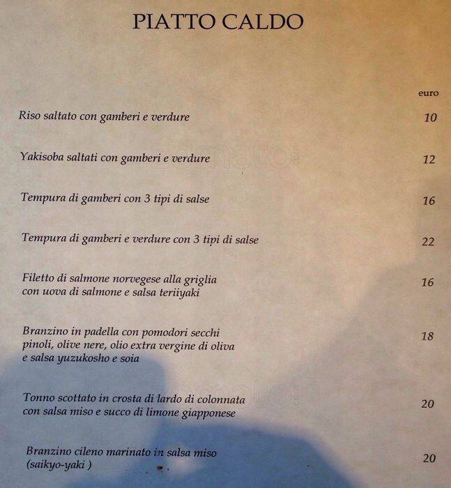 Menu di Basara - Sushi Restaurant - Corso Italia 