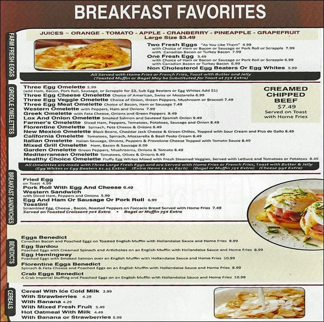 Club House Diner Menu Menu For Club House Diner Bensalem Bucks