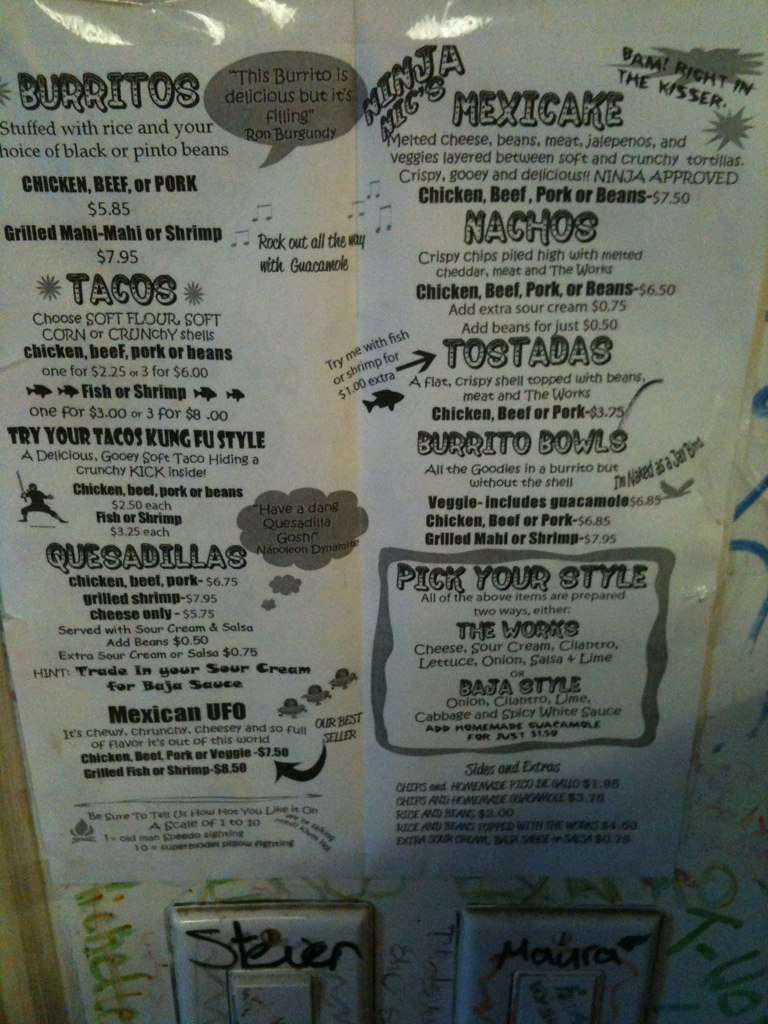 a1a burrito works menu menu for a1a burrito works flagler beach a1a burrito works flagler beach