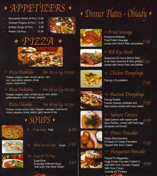 Piekielko Menu, Menu for Piekielko, Ridgewood, New York City