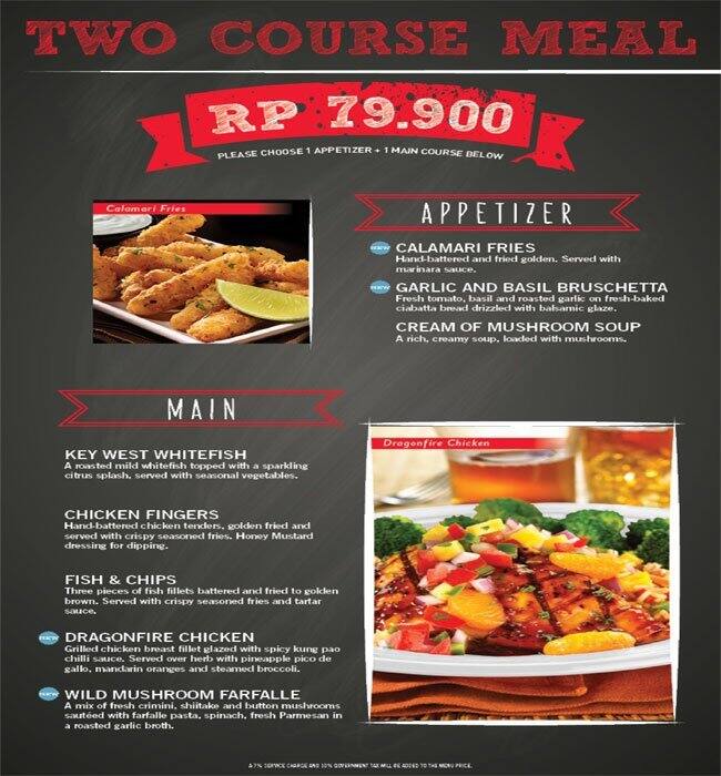 2 for 10 tgi fridays menu TGI Fridays has a new Fridays Five menu with $5 cocktails and appetizers. The Fridays Five menu, good all day every day, includes a variety of $5 beer, wine, and premium cocktails, and a variety of $5 bar bites including wings, sliders, and flatbreads.