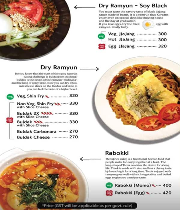 Menu Mr K Cafe