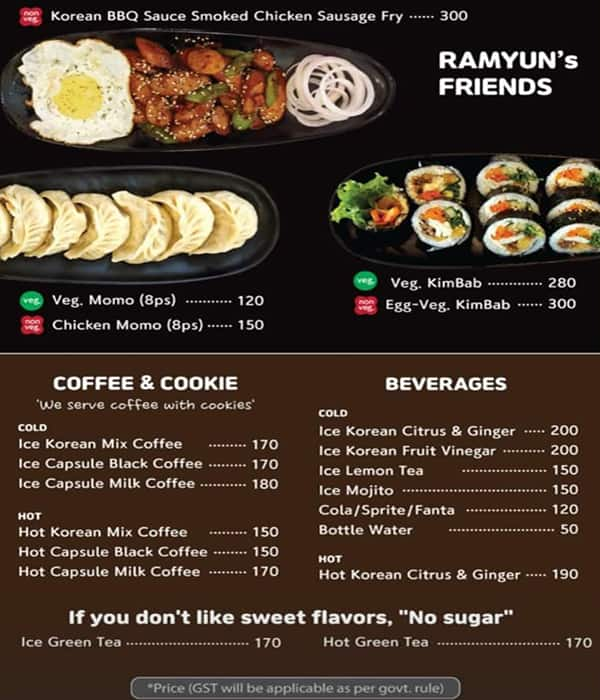 Menu Mr K Cafe