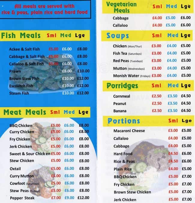 Stumpy menu
