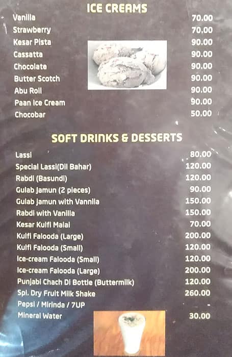 Parwani's Bombay Halwa House menu