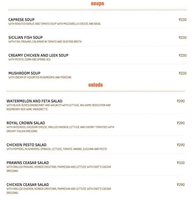 P60 menu