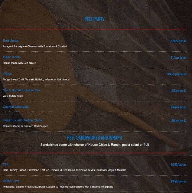 Pizza Peel Menu, Menu for Pizza Peel, Cotswold, Charlotte Urbanspoon