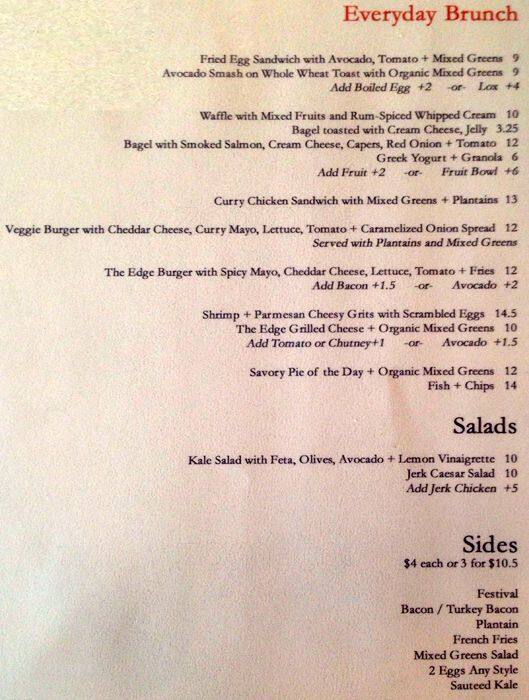 The Edge Menu, Menu for The Edge, Harlem, New York City Urbanspoon/Zomato