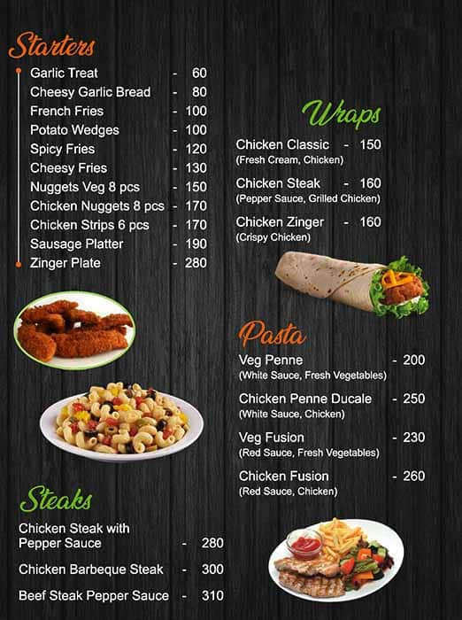 Menu At Bc Café, Thrissur